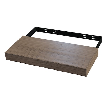 Designs Of Distinction 10" x 24" Rustic Hand Scraped Floating Shelf, Walnut 01FL102410WL1